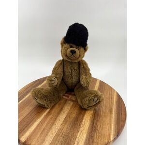 Vintage 1993 Ty‎ Beanie Buddy Teddy Bear Royal Guard Black Hat Plush Toy
